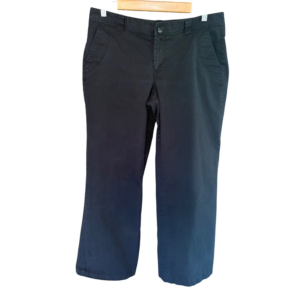 Dockers Favorite Fit Black Chino Pants Womens Sz 10 Straight Leg Cotton Stretch
